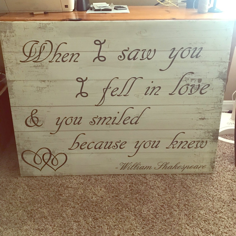 Farmhouse wall decor. Rustic. Wedding.